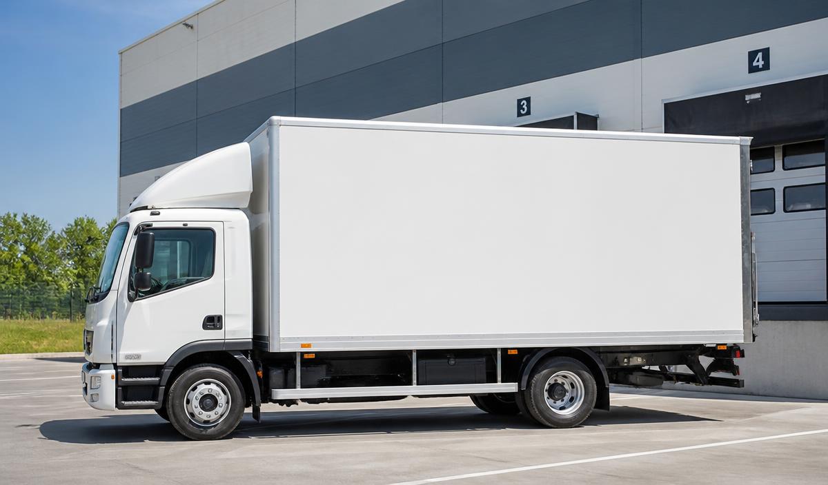 RZ Commerce delivery truck at a loading dock